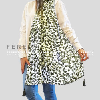 شال_طرحدار_زیتونی